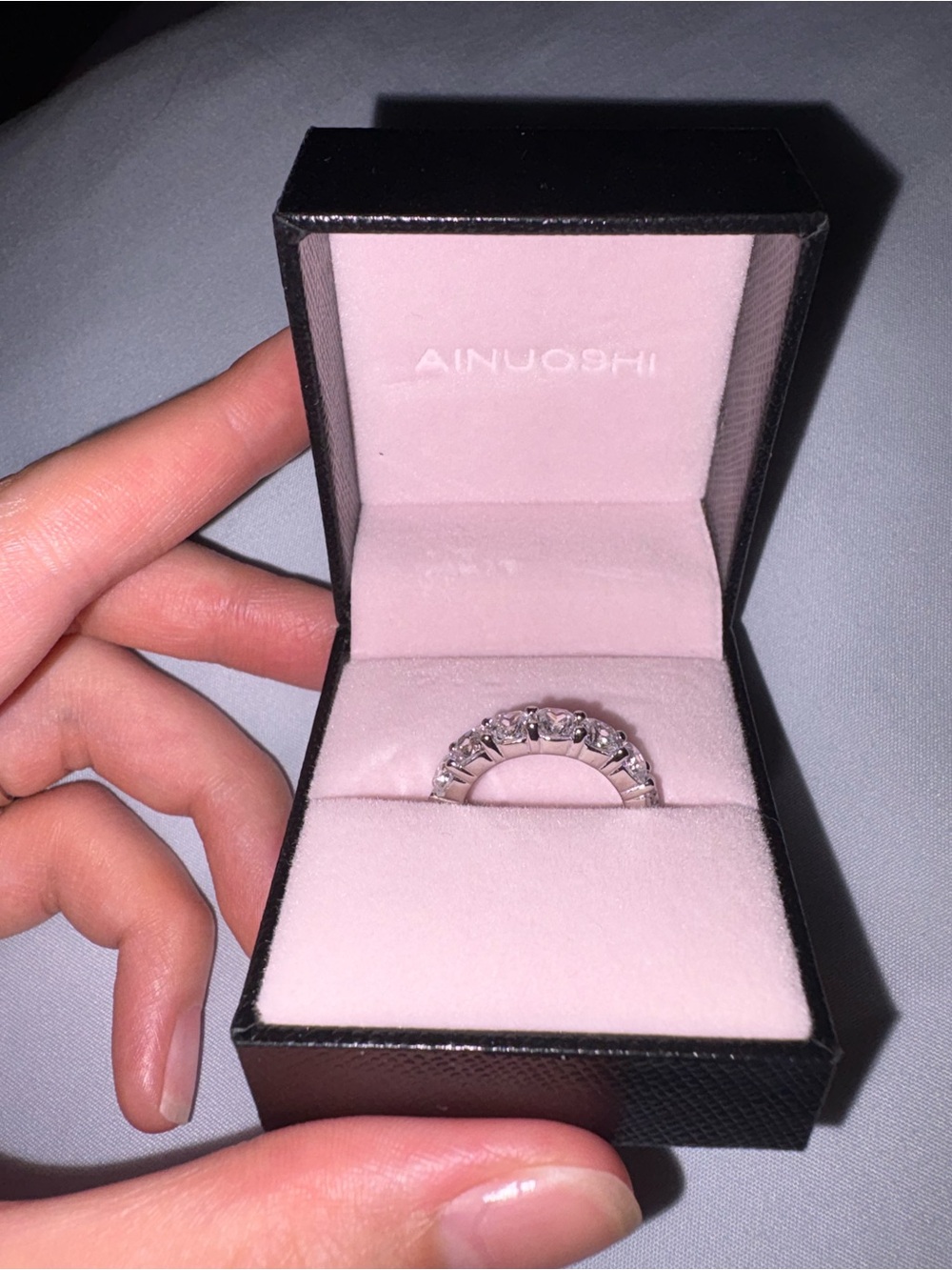 sterling silver eternity band size 4.5